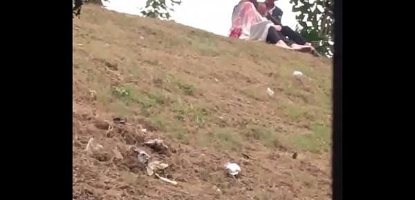 Indian lover kissing in park part 3